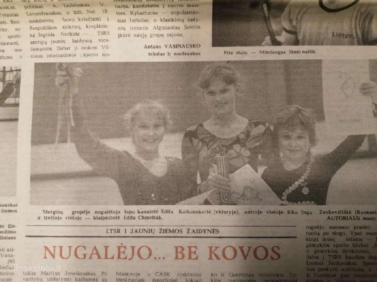 Laikraštis Sportas 1989 metai - nuotraukos Nr. 12