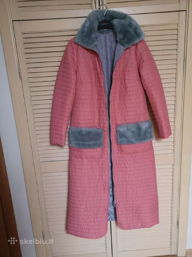 Naujas stilingas rūžavas paltas