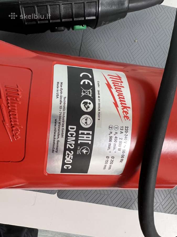 Deimantinis karūnų gręžtuvas Milwaukee Dcm2-250 C - nuotraukos Nr. 5