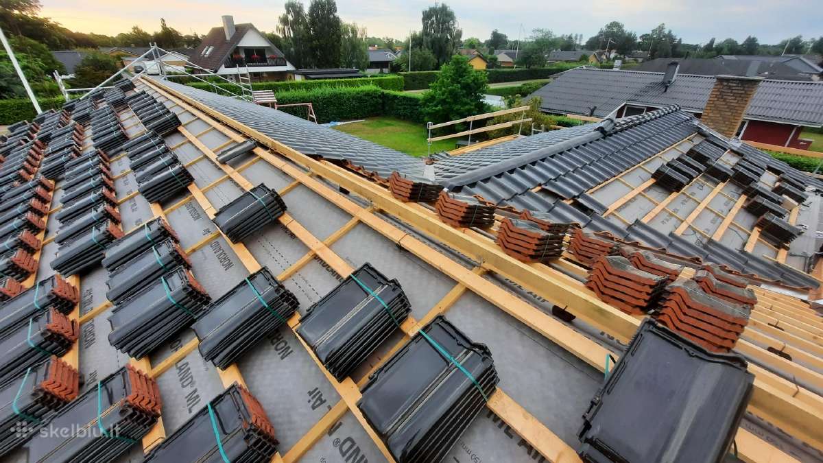 Stogu dengimas, saulės elektrinės, vidaus apdaila - nuotraukos Nr. 2