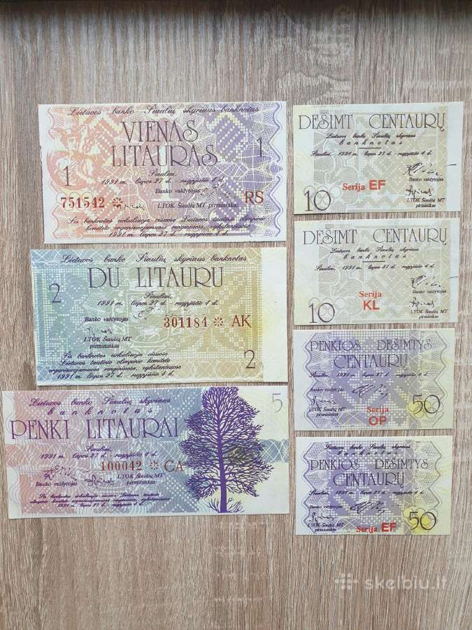 1991 m. Šiaulių pinigai Litaurai Centaurai - nuotraukos Nr. 2