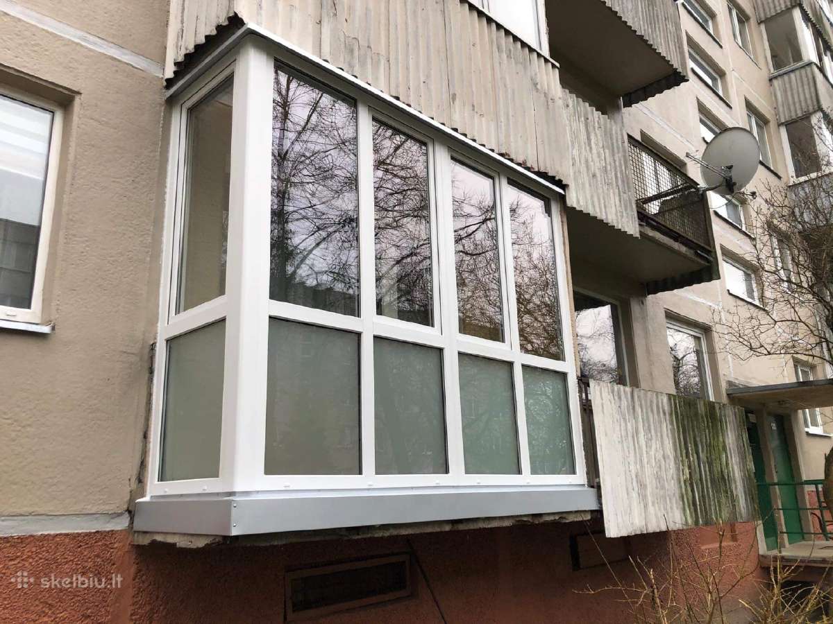 Terasų, balkonų, lodžijų stiklinimas, langai durys - nuotraukos Nr. 13