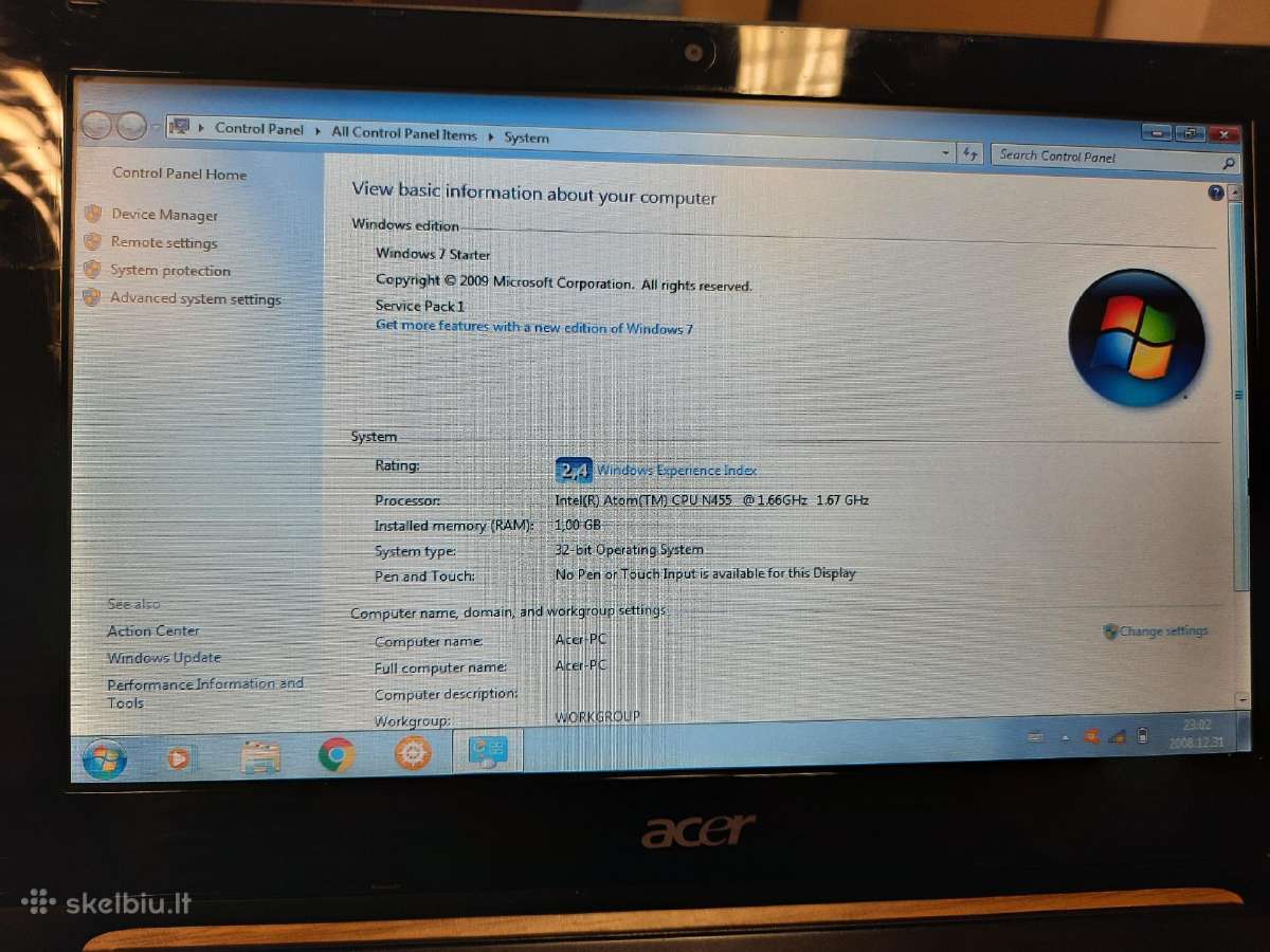 Acer Aspire One D260 - nuotraukos Nr. 2