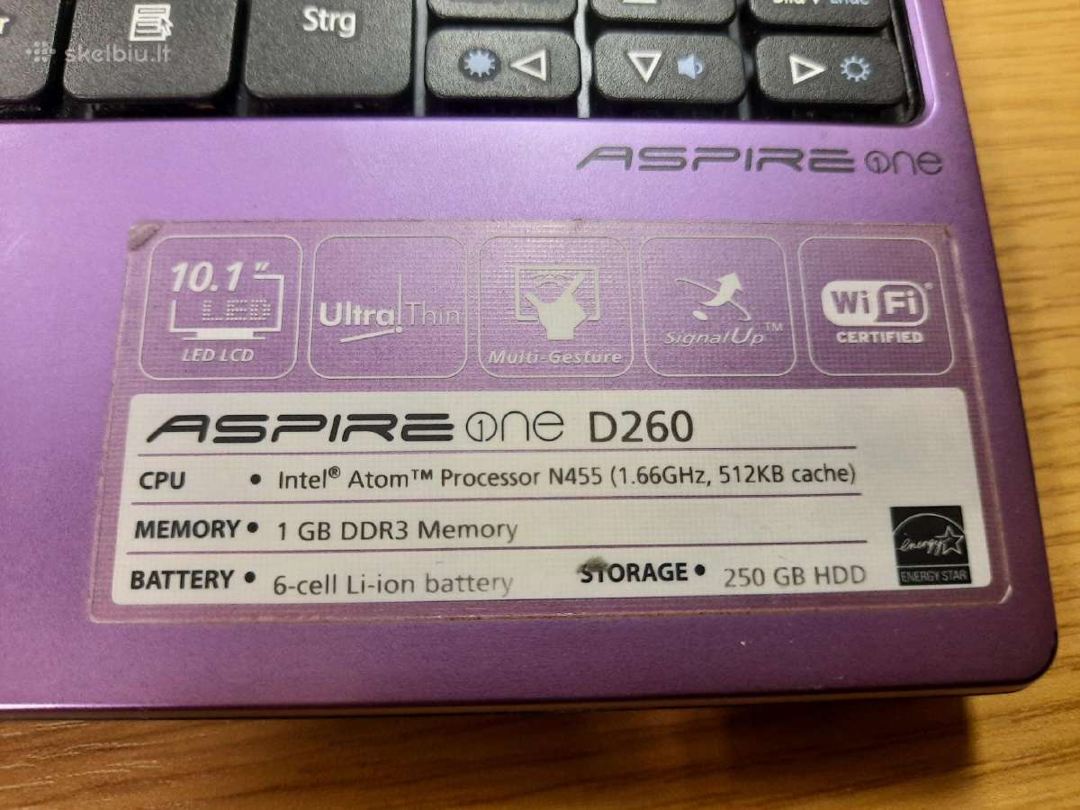 Acer Aspire One D260 - nuotraukos Nr. 3