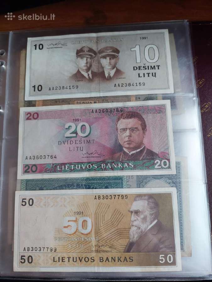 Perku 1991 - 2000 m popierinius Litus