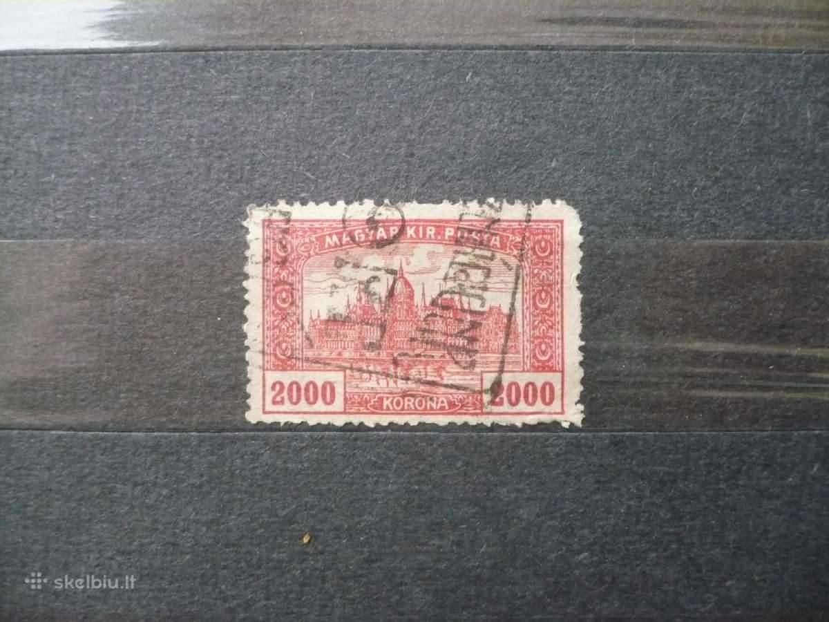 1920 -1924 parlamentas - Užrašas "Magyar Kir.posta