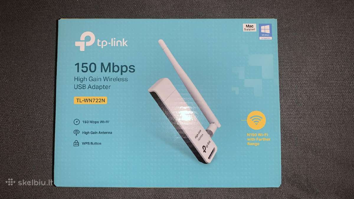 Adapteris Tp-link Tl-wn722n 150mbps