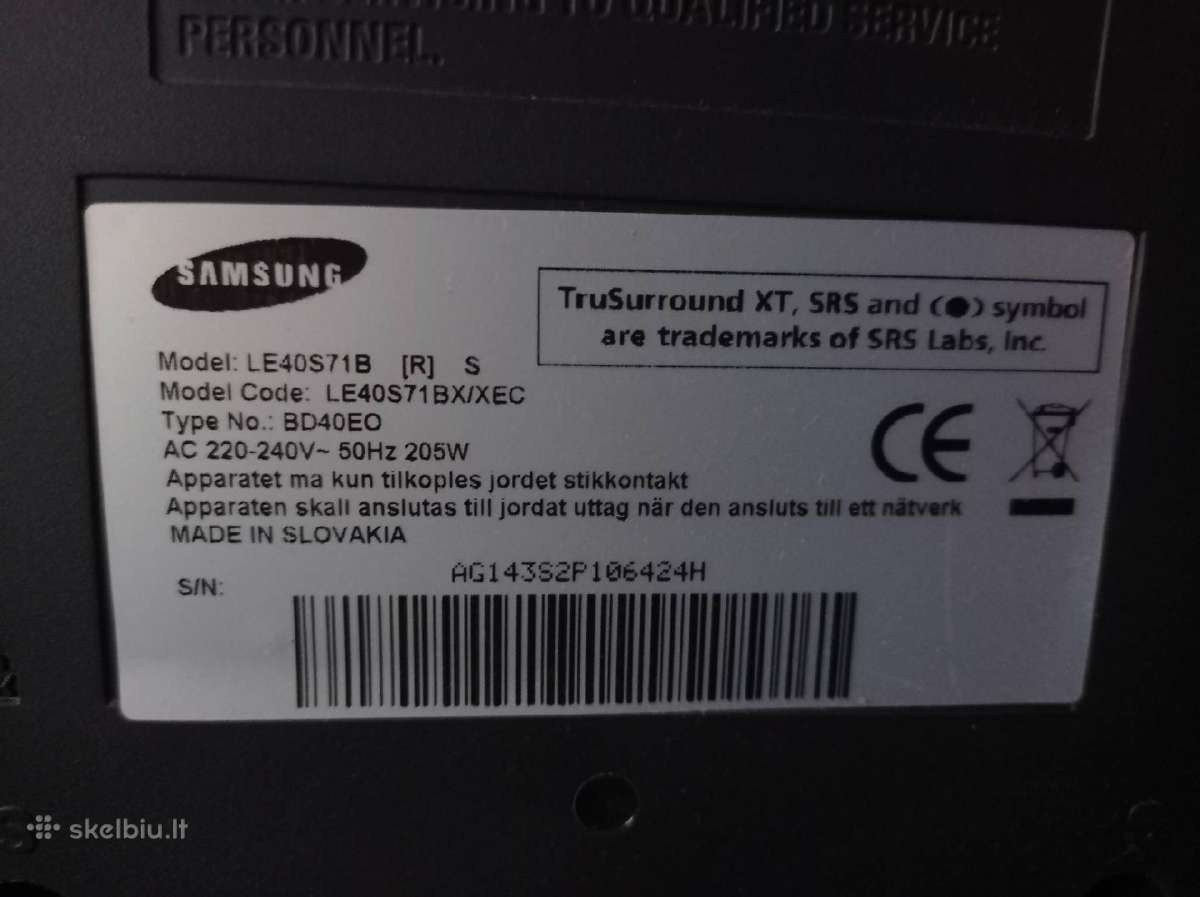 Samsung Le40s71b - nuotraukos Nr. 5