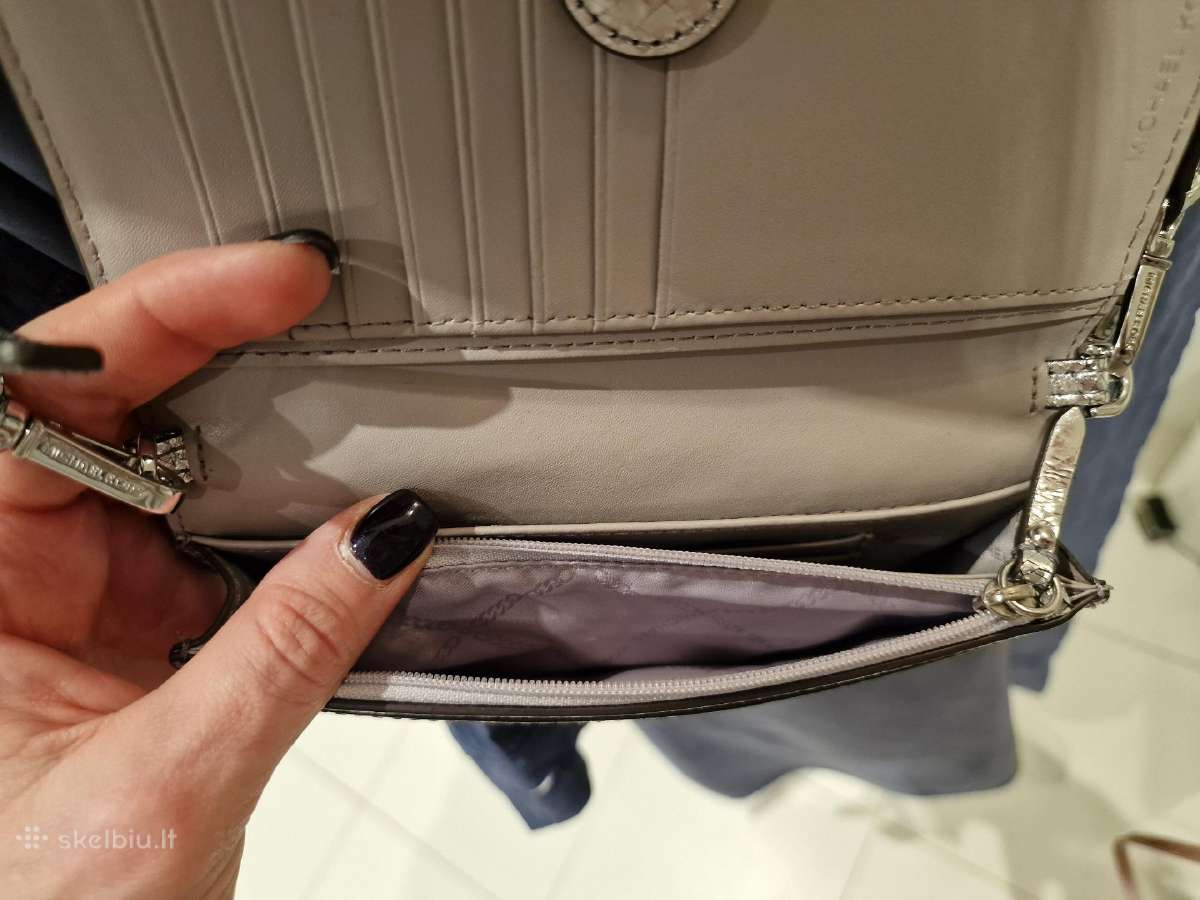 Michael Kors delninė-piniginė, sidabro spalvos, bl - nuotraukos Nr. 14