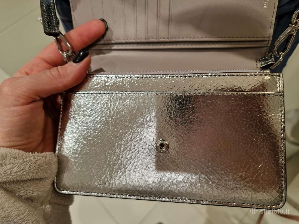 Michael Kors delninė-piniginė, sidabro spalvos, bl - nuotraukos Nr. 16