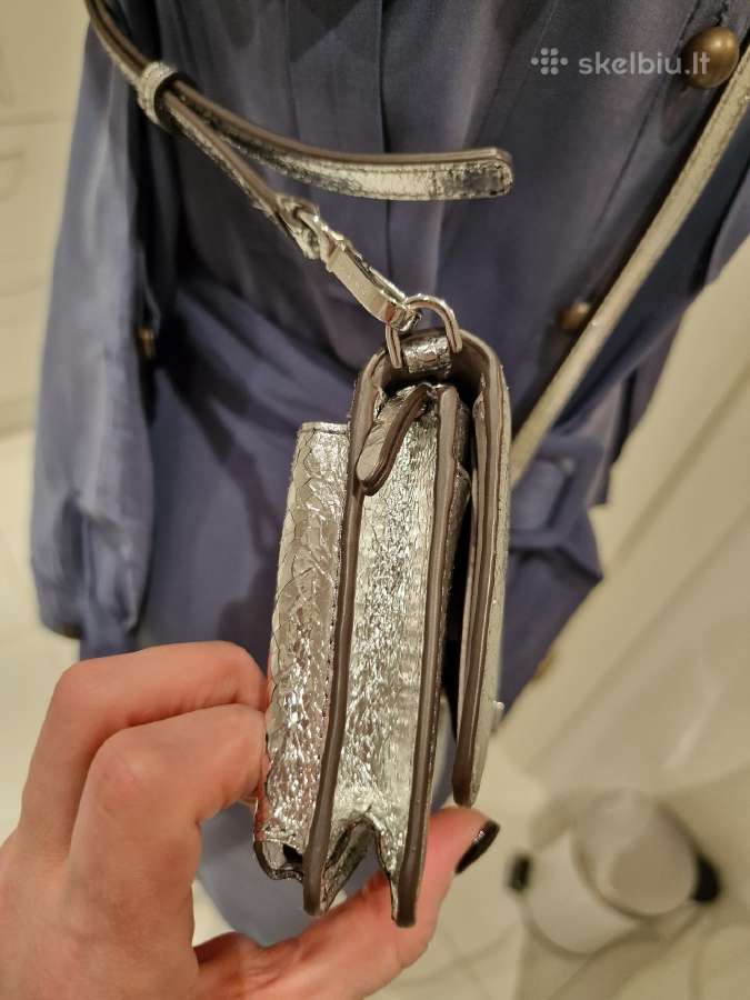 Michael Kors delninė-piniginė, sidabro spalvos, bl - nuotraukos Nr. 19
