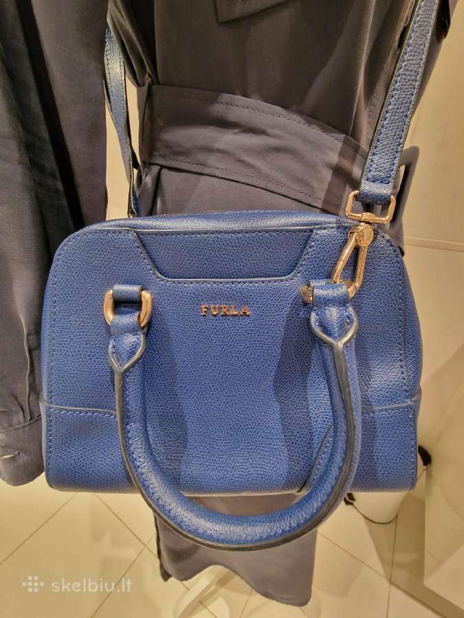 Furla, mėlyna, talpi kaip mini rankinė. - nuotraukos Nr. 3