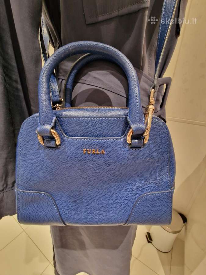 Furla, mėlyna, talpi kaip mini rankinė. - nuotraukos Nr. 4