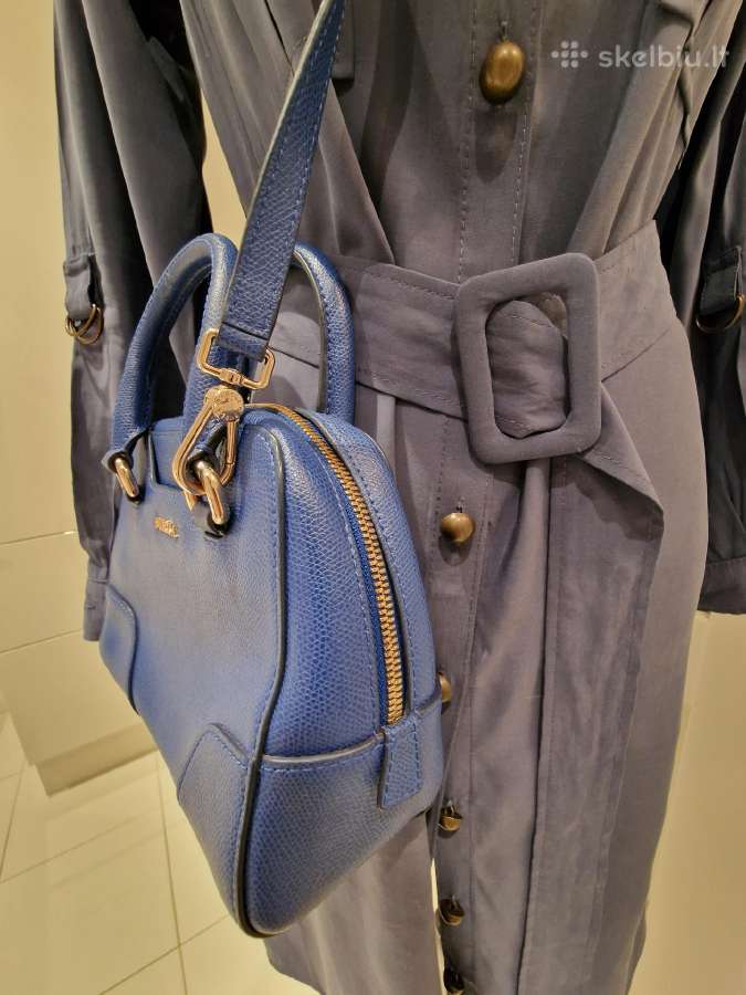 Furla, mėlyna, talpi kaip mini rankinė. - nuotraukos Nr. 6