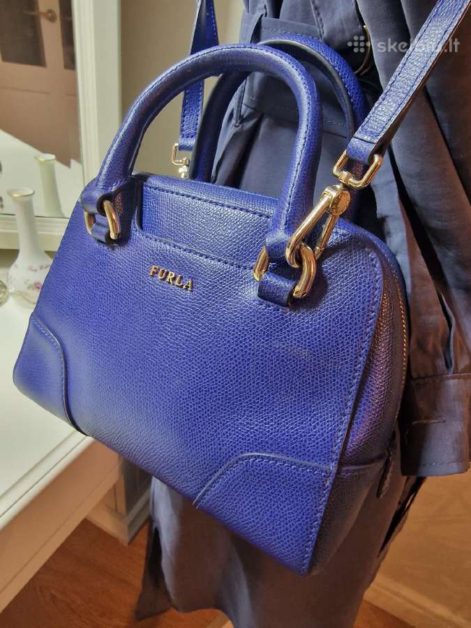 Furla, mėlyna, talpi kaip mini rankinė. - nuotraukos Nr. 16