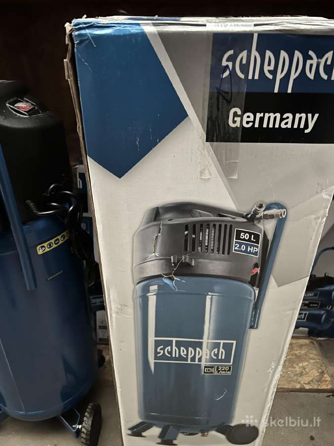 Vertikalus betepalinis oro kompresorius Scheppach
