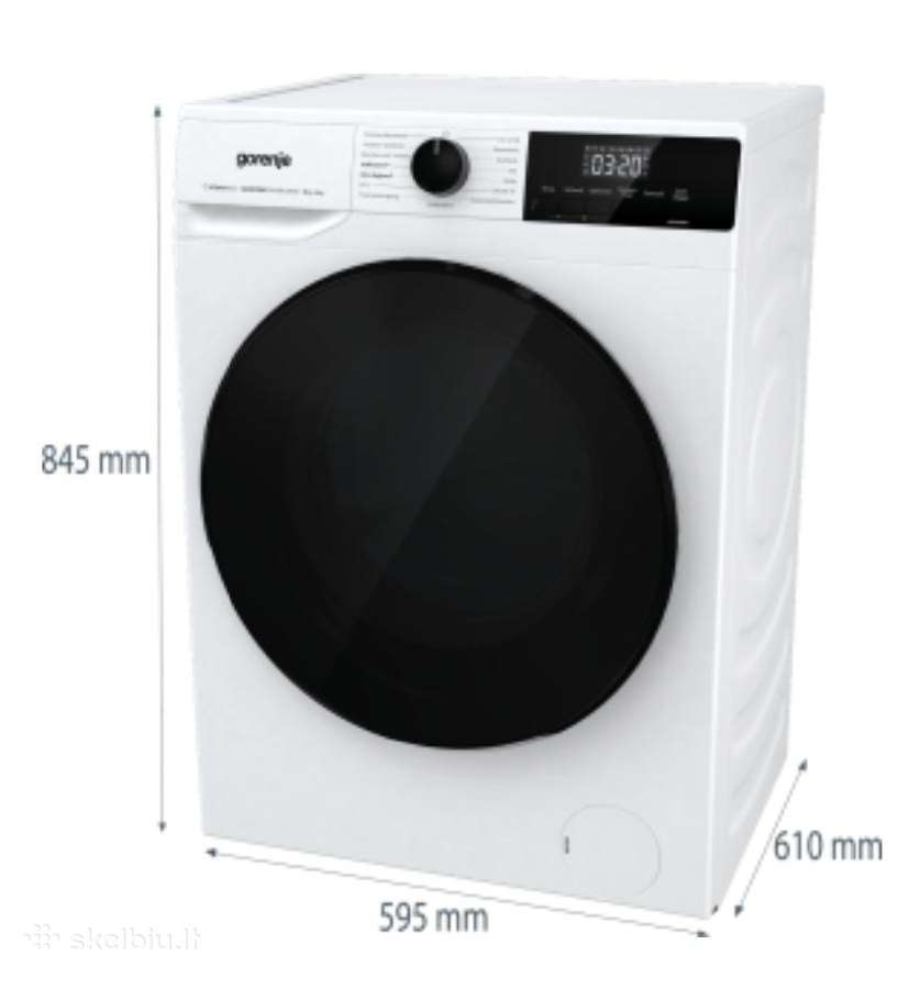 Skalbyklė / Džiovyklė Gorenje 9kg / 6kg, A/d - nuotraukos Nr. 9