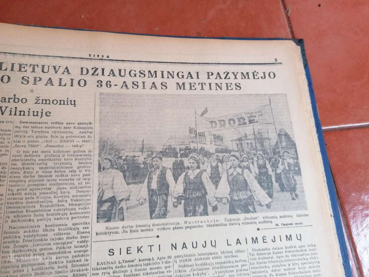 Laikrastis Tiesa 1953 m antras pusmetis. - nuotraukos Nr. 5