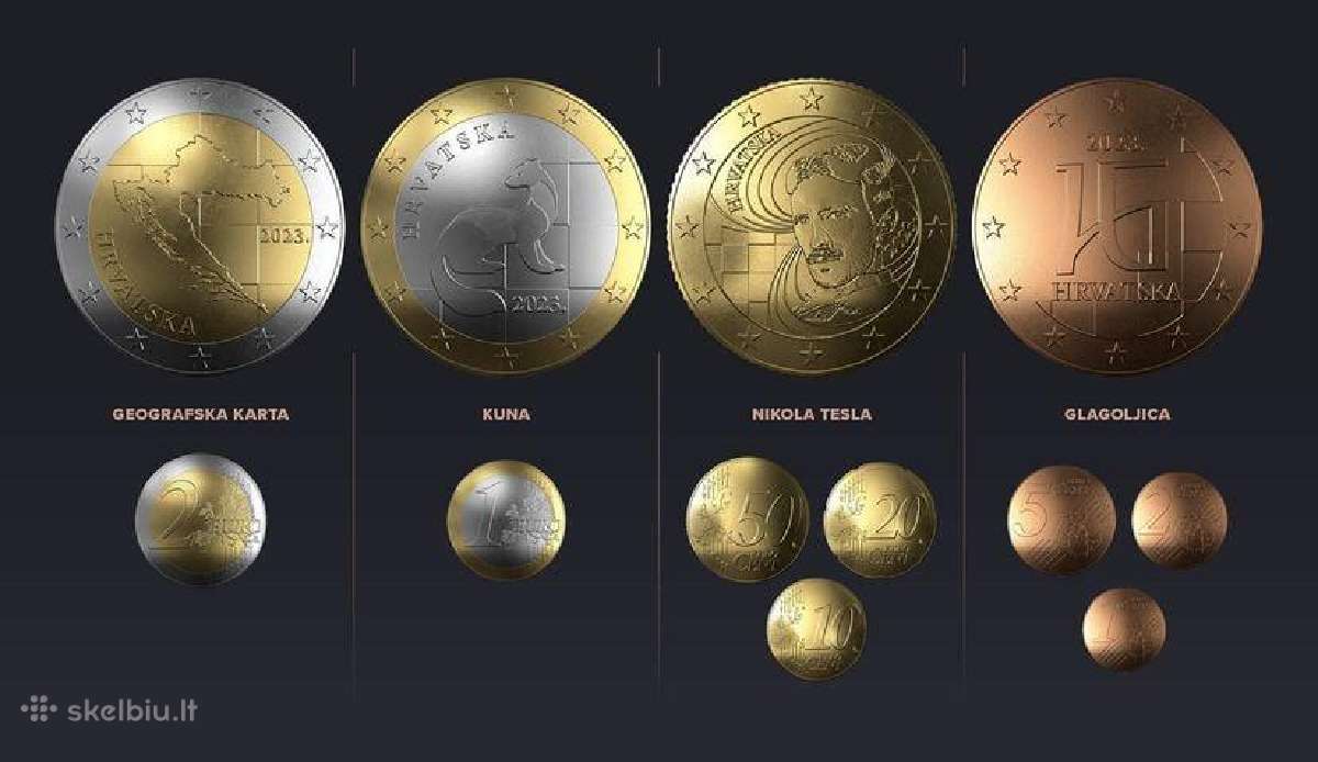 Kroatijos 2023 metu euro monetu rinkinys - nuotraukos Nr. 7