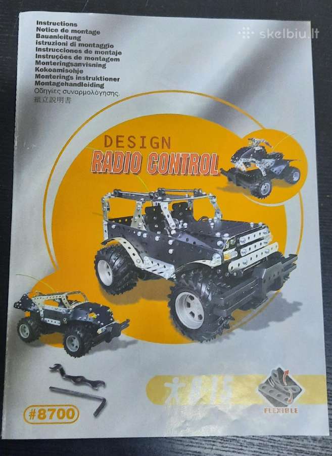 Meccano 8700 konstruktorius su Rc džipu