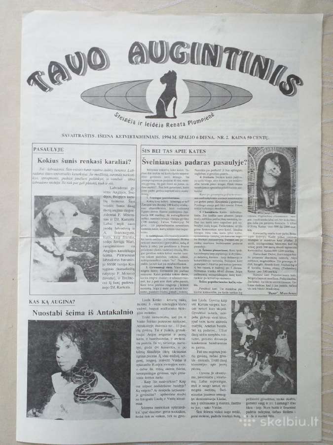 Tavo augintinis (1994 m. nr. 1 - 6) - nuotraukos Nr. 2