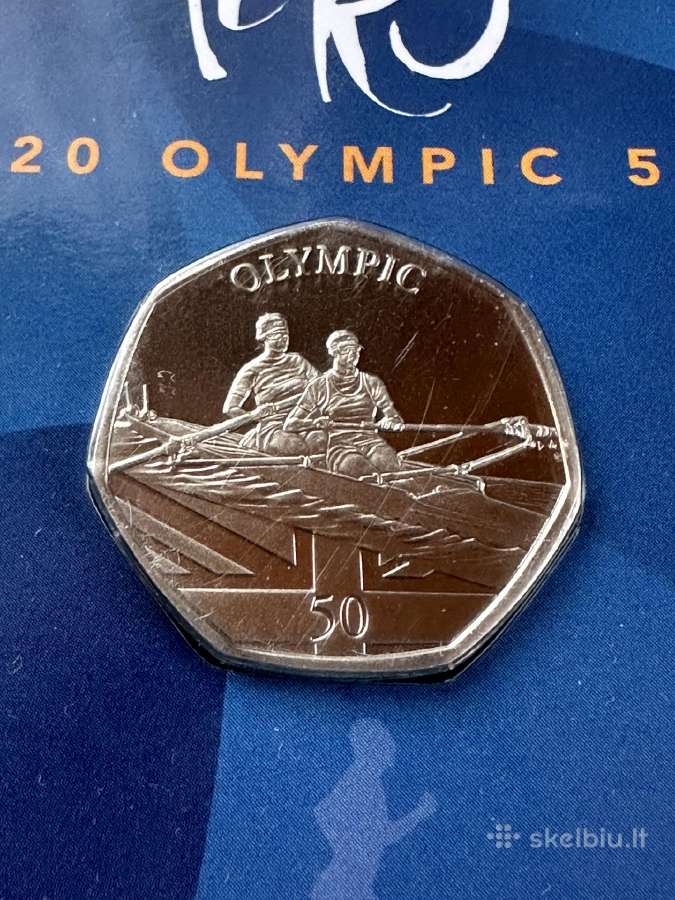 Moneta Gibraltar 2021m. 50 pensu, cu-ni