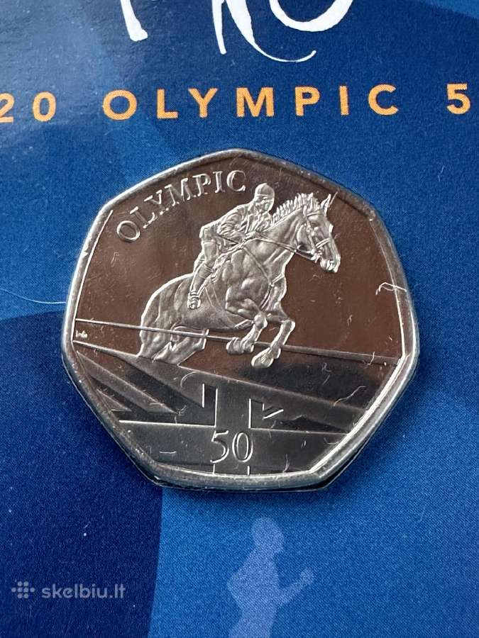 Moneta Gibraltar 2021m. 50 pensu, cu-ni