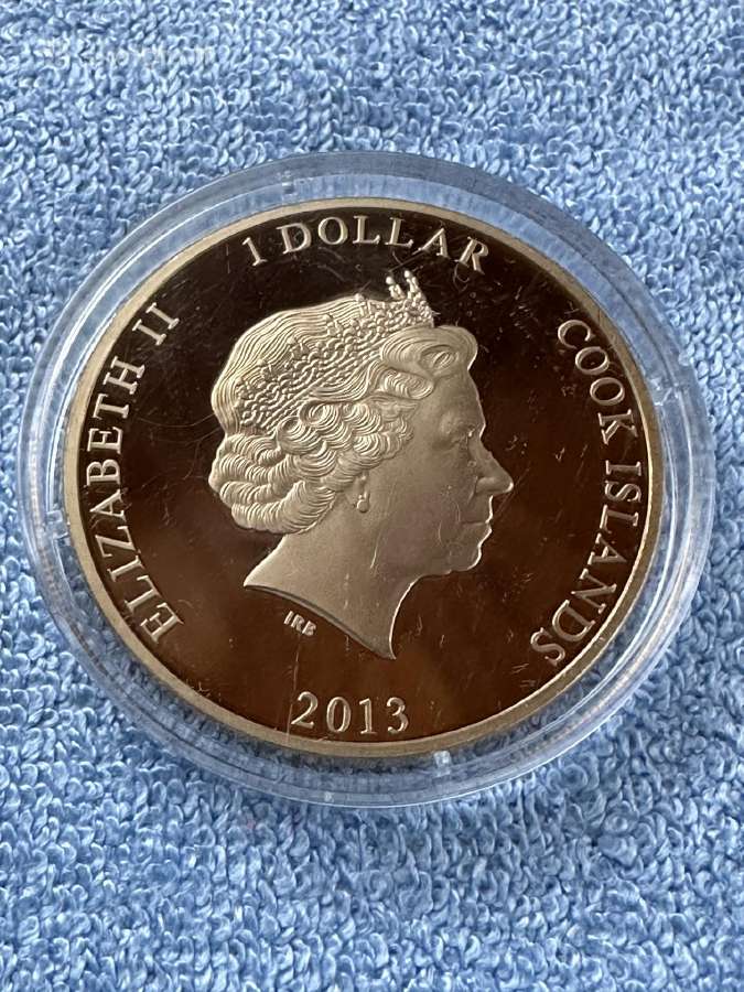 Moneta Cook isl. 2013m. 1 dollar, cu-ni - nuotraukos Nr. 2