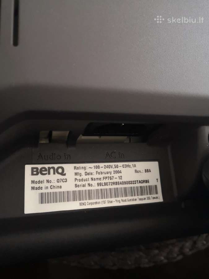 Monitorius Benq, 17 colių - nuotraukos Nr. 2