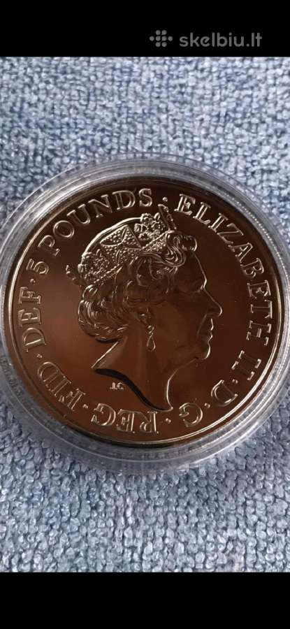 Moneta UK 20021m. 5 svarai. cu-ni - nuotraukos Nr. 2
