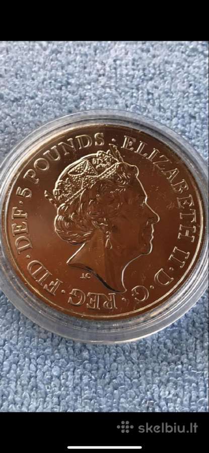 Moneta UK 20020m. 5 svarai. cu-ni - nuotraukos Nr. 2