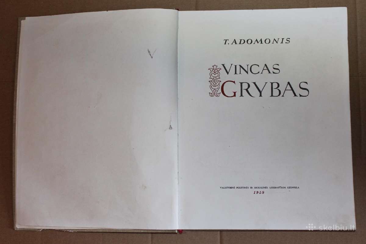 T. Adomonis Vincas Grybas monografija 1959 m. - nuotraukos Nr. 4