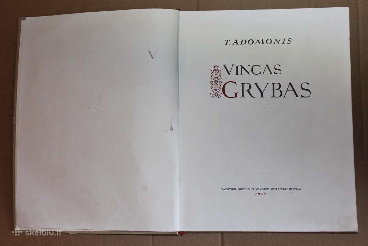 T. Adomonis Vincas Grybas monografija 1959 m. - nuotraukos Nr. 4