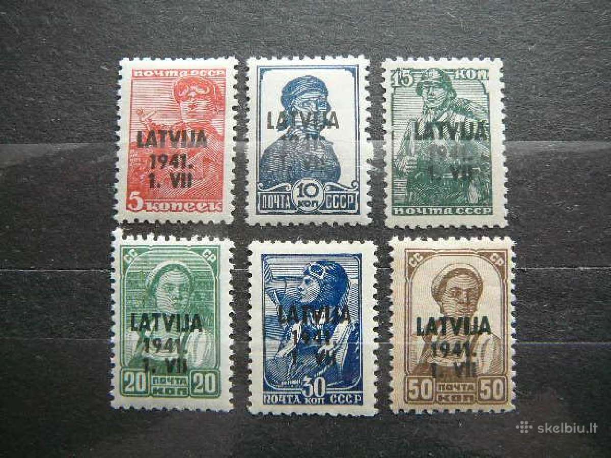 Latvija 1941 Vokietija Mnh llt1/6sm