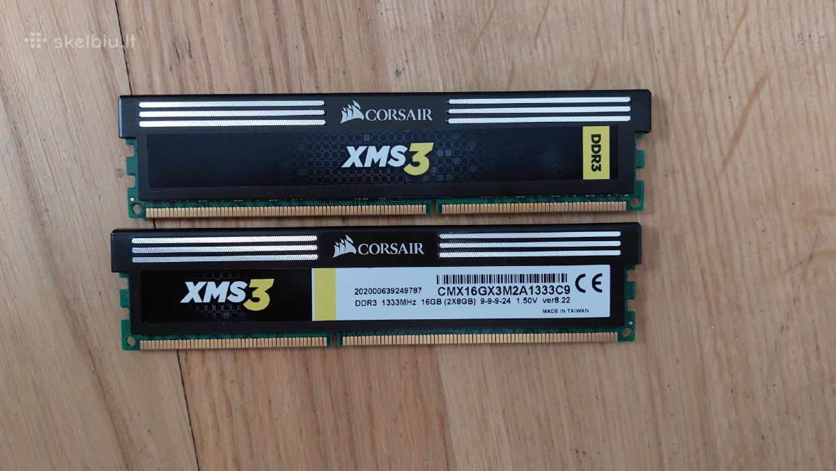 2x Ddr3 8gb 1333mhz - Skelbiu.lt