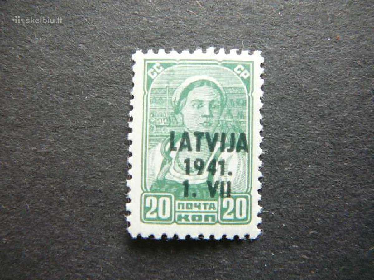 Latvija 1941 Vokietija 20kap. llt4sm