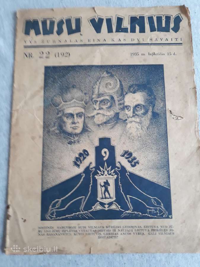Laikraštis senas 1935 m