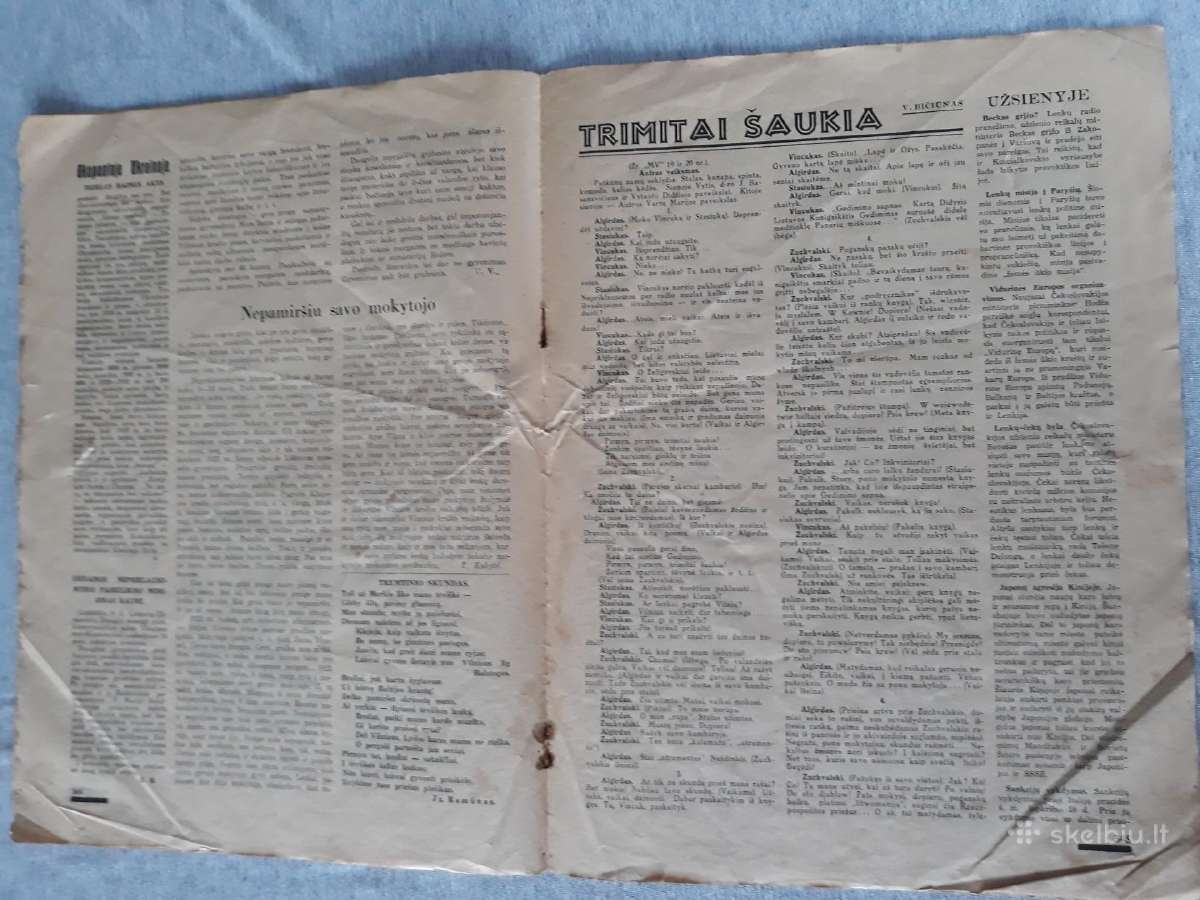 Laikraštis senas 1935 m - nuotraukos Nr. 6