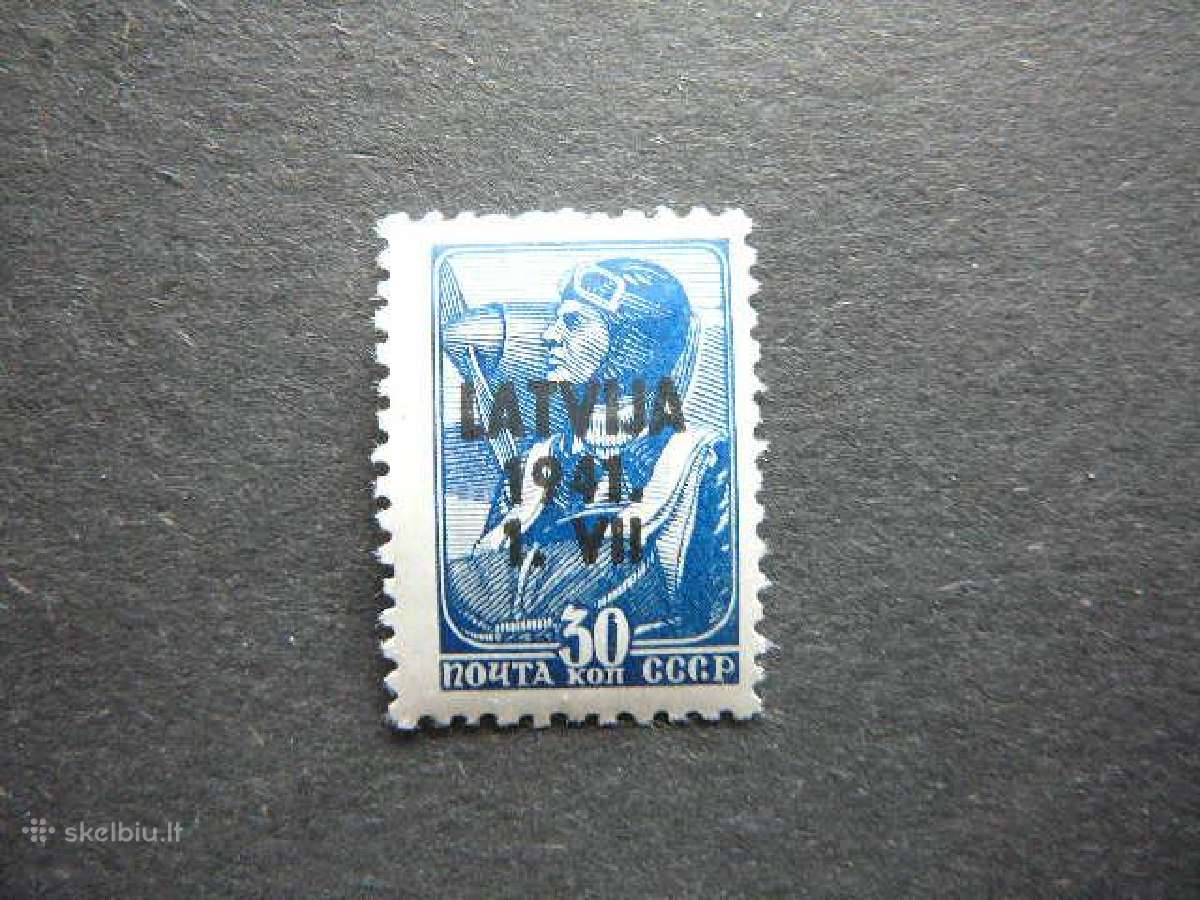 Latvija 1941 Vokietija 30kap. llt5sp