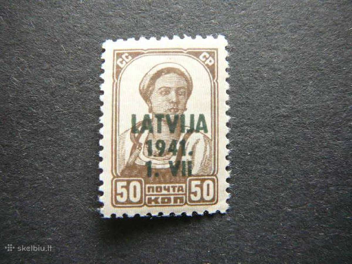 Latvija 1941 Vokietija 50kap. llt6sm
