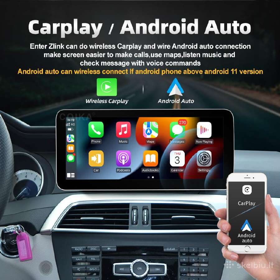 Mercedes W204 W205 X253 W446 2007-2018 android - nuotraukos Nr. 5