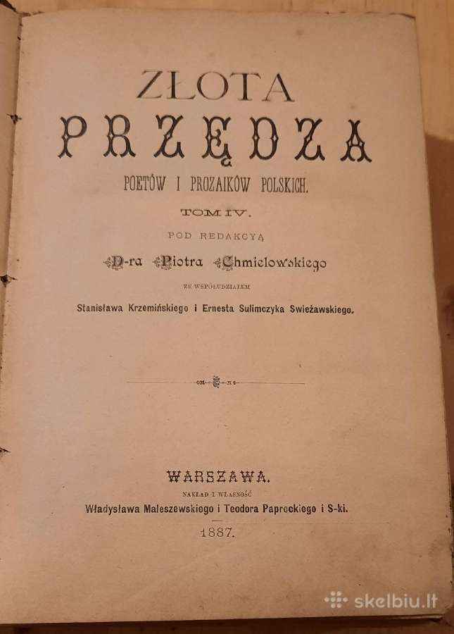 239. Zlota Przedza Poetw I Prozaikw Polskich