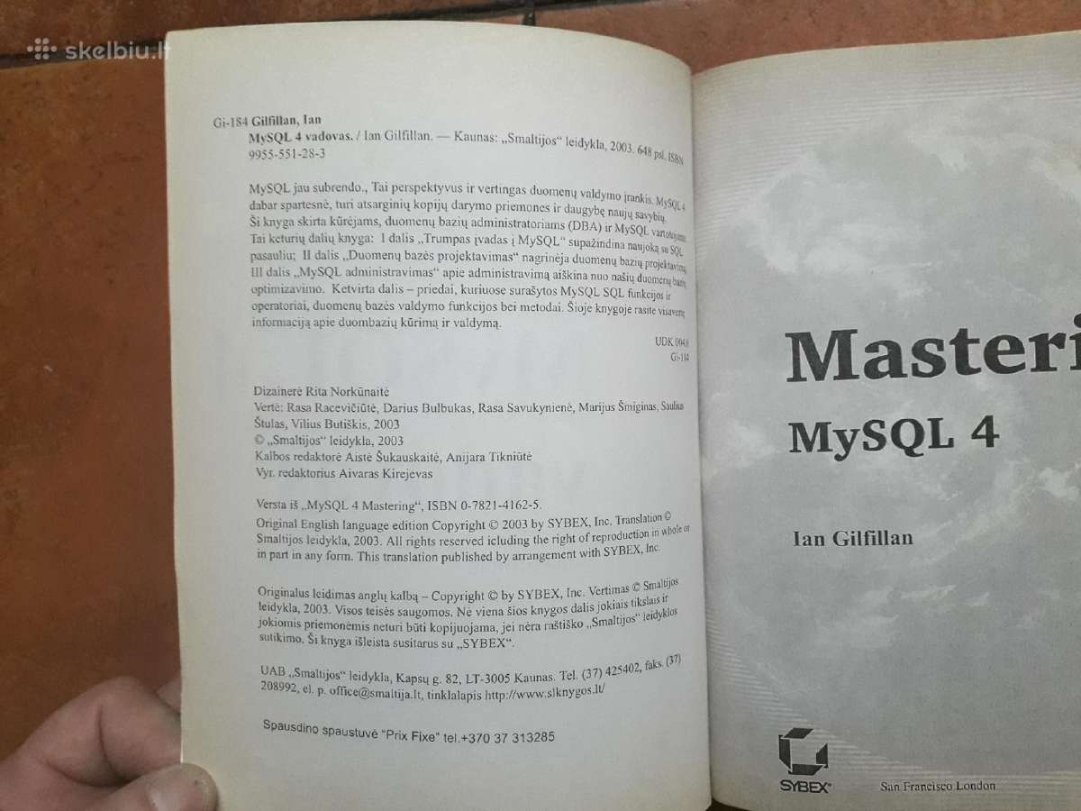 Ian Gilfillan "My S Q L4 vadovas" 2003 m. - nuotraukos Nr. 4