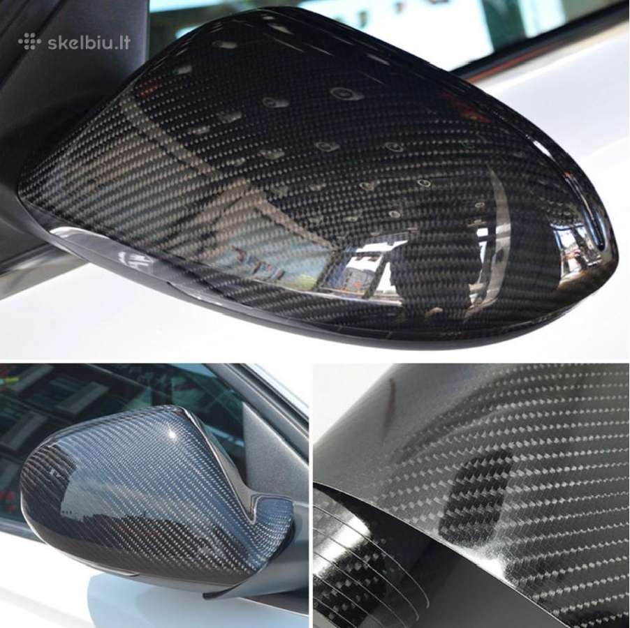 Automobilio apklijavimo plėvelė Carbon 5D juoda - nuotraukos Nr. 3