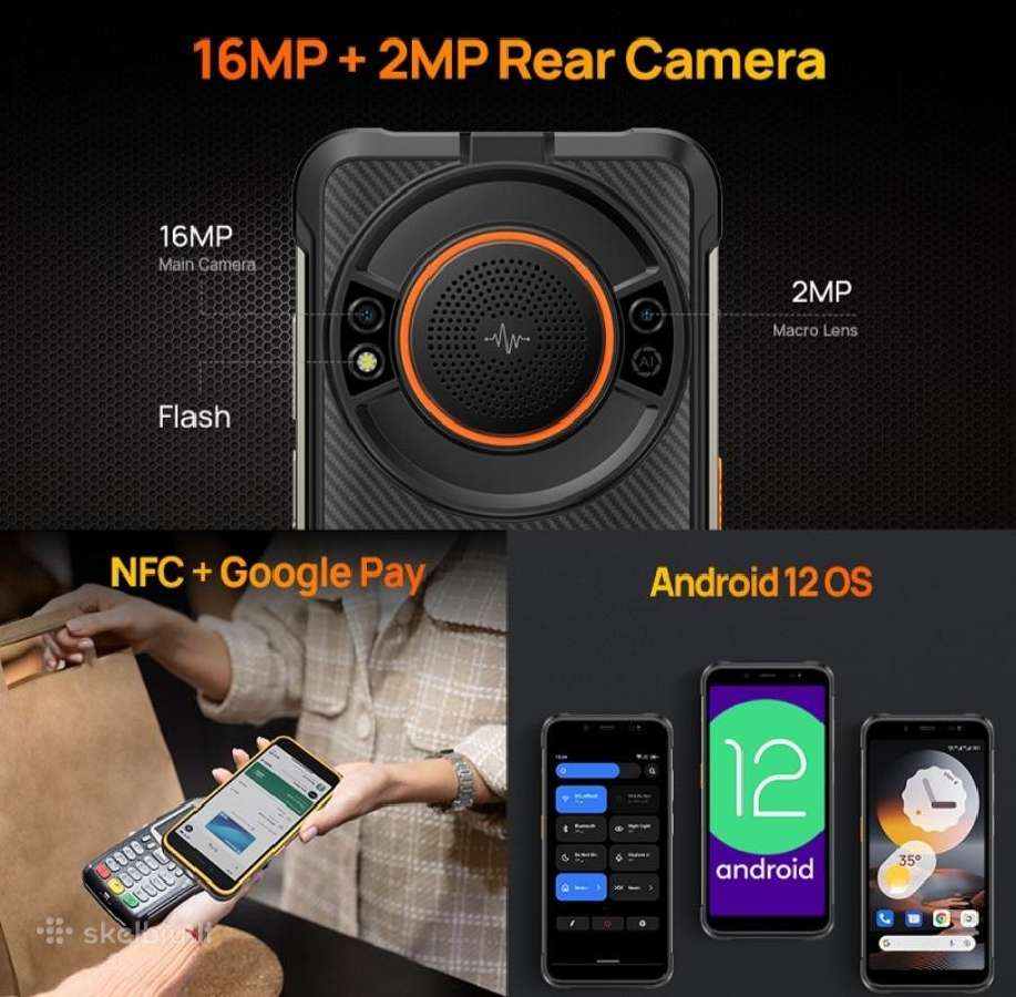 Šarvuotas Ulefone Armor 16 Pro (9600mah, 122db) - nuotraukos Nr. 26