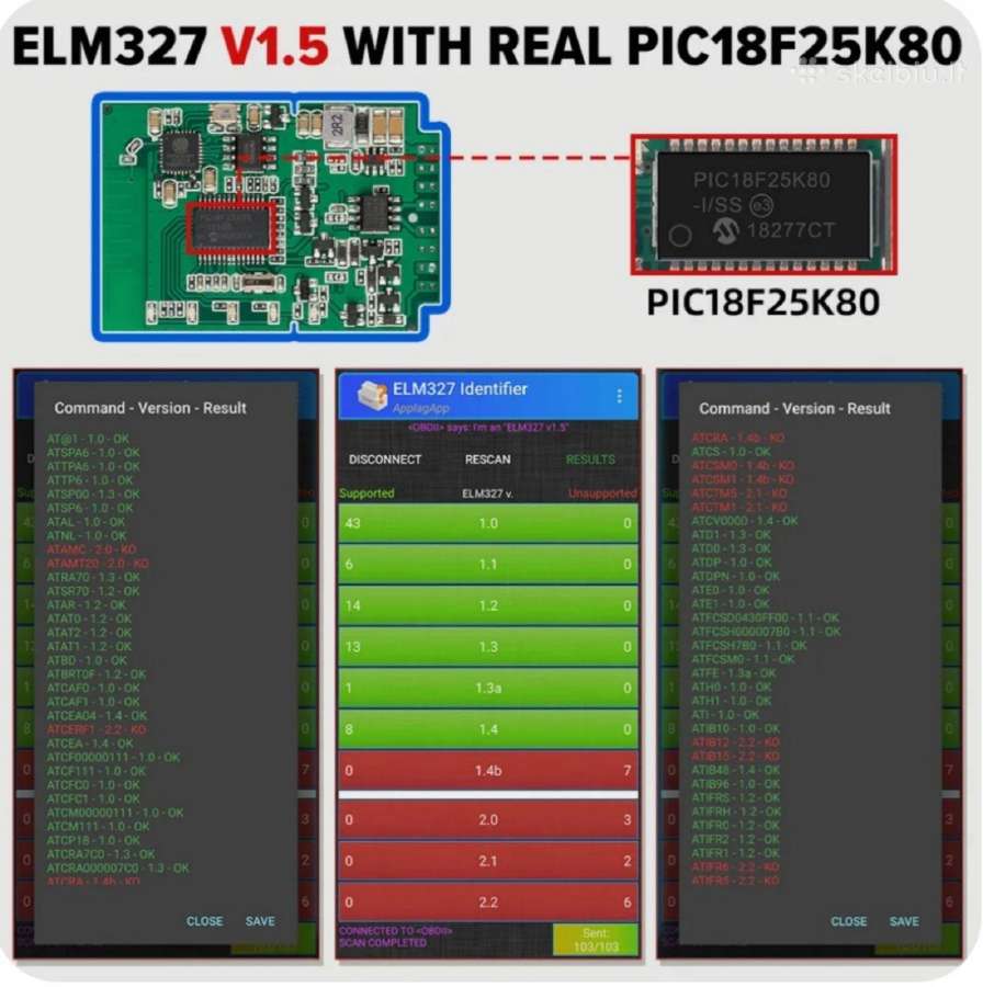 Obd II Elm327 1.5bluetooth universali diagnostika. - nuotraukos Nr. 3