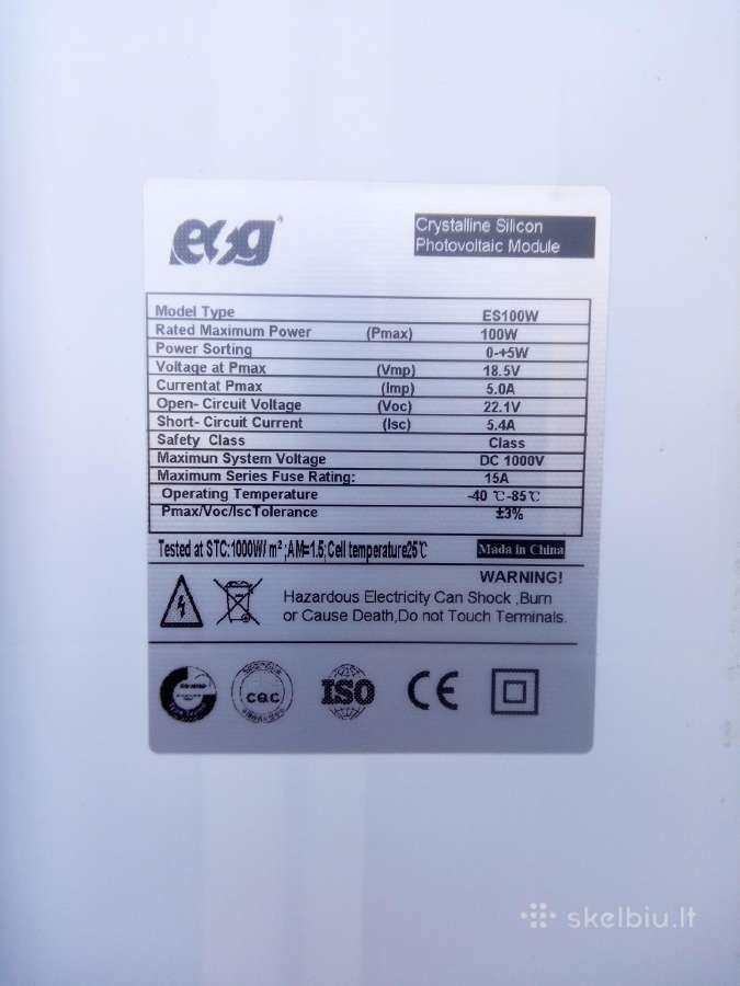 Saulės modulis 100w - nuotraukos Nr. 4