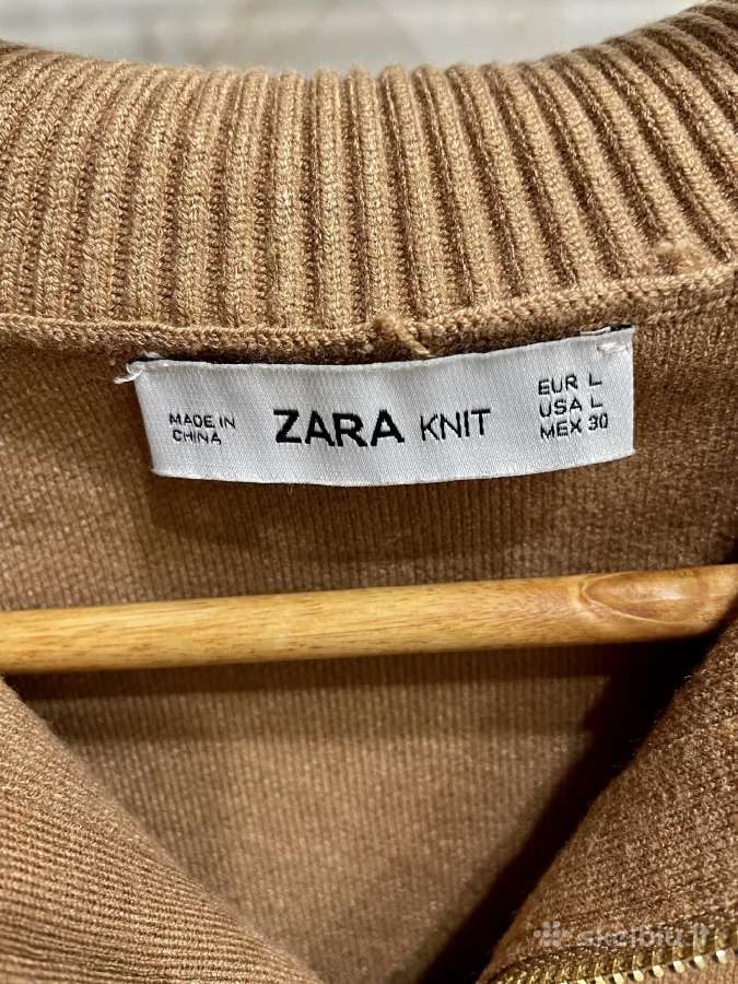 Zara camel spalvos megztinis - nuotraukos Nr. 4