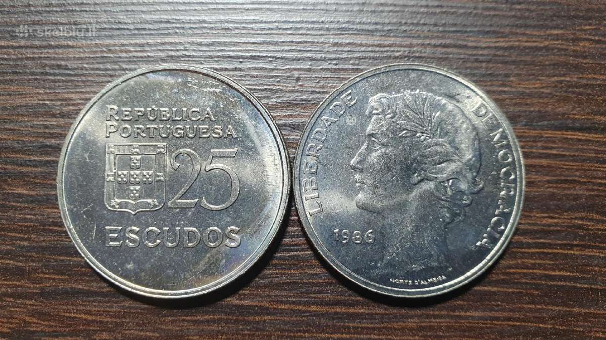 Portugalija 25 Eskudai, 1986 Km607a
