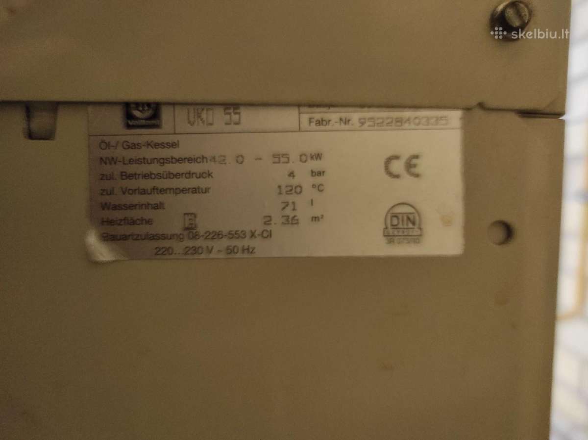 Dujinis katilas Vaillant 55 kw - nuotraukos Nr. 5